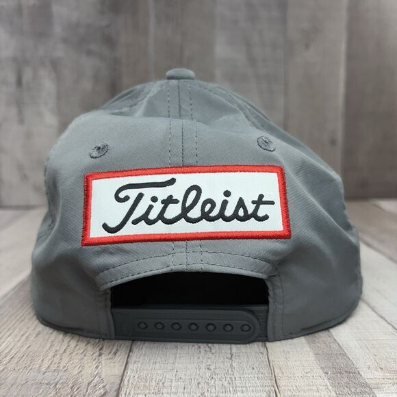 Titleist Tour Rope Pro V1 Men's Flat Bill Hat Snapback Adjustable One Size Gray - Picture 4 of 9